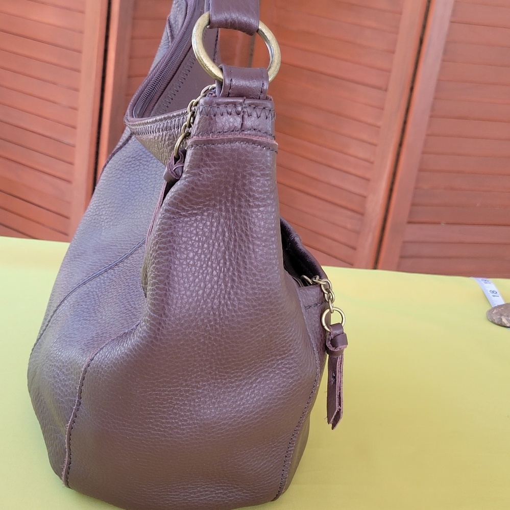 The Sak Iris Hobo Bag in Pebbled Brown Leather
